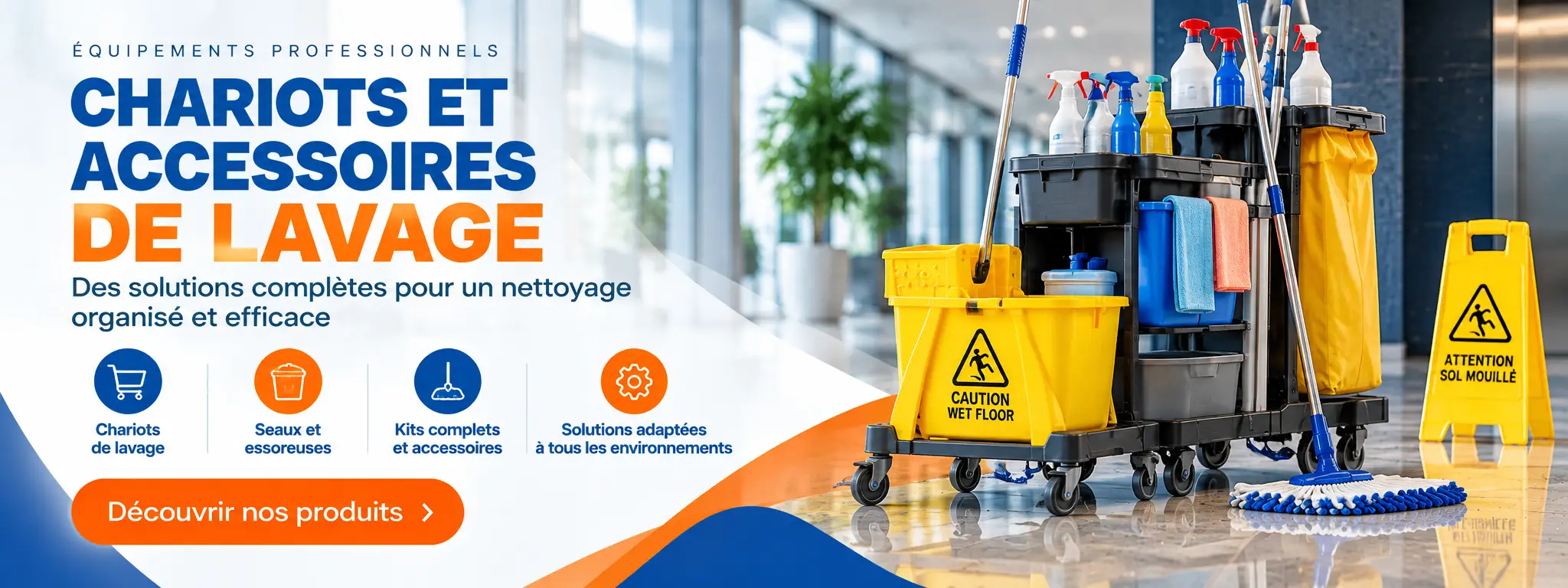 Chariots de lavage professionnels efficaces